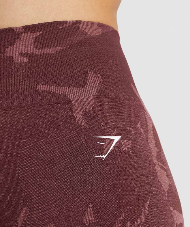 Gymshark adapter le short camouflage sans couture savane | brun cerise femmes 6HF2891
